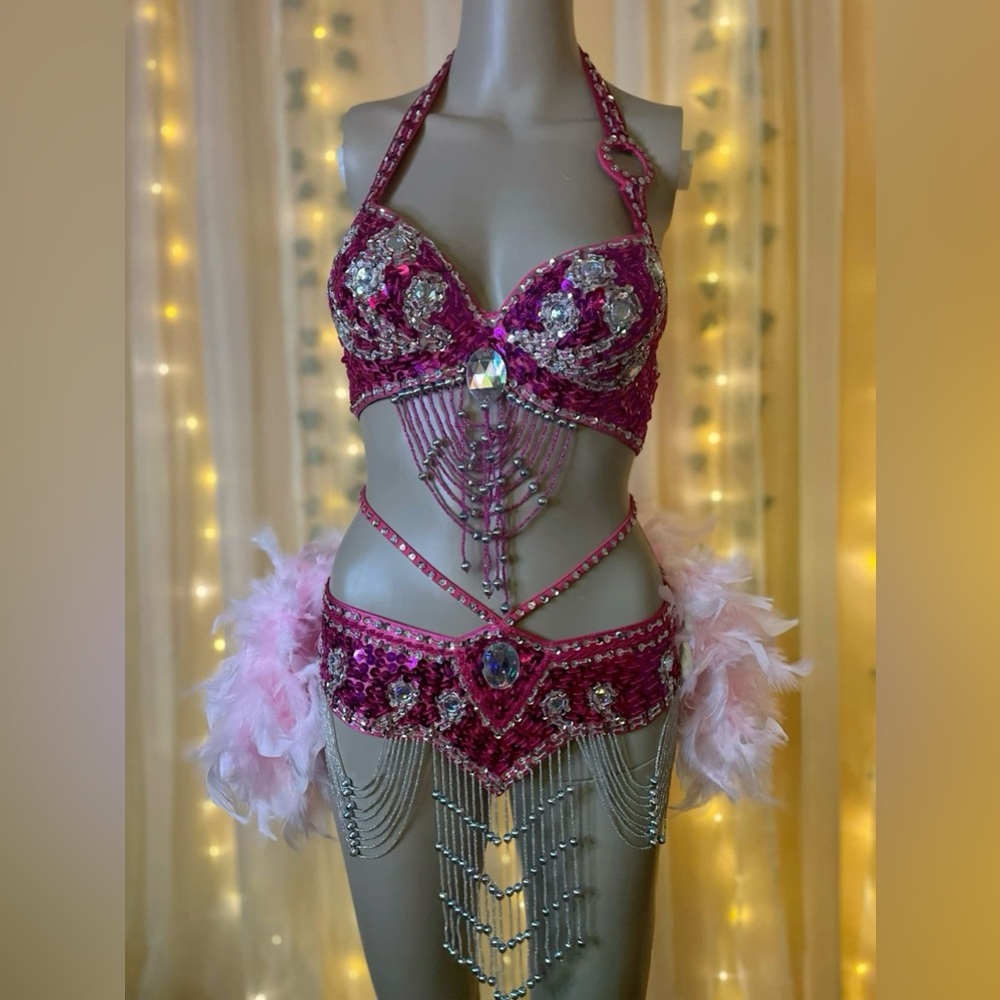 Pink Showgirl Burlesque Costume